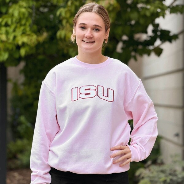 Champion ISU Lilac Pink Powerblend Crewneck Sweatshirt